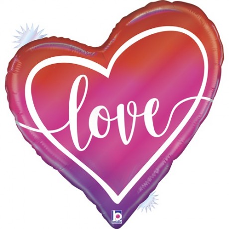 Шар Сердце "Love" голография